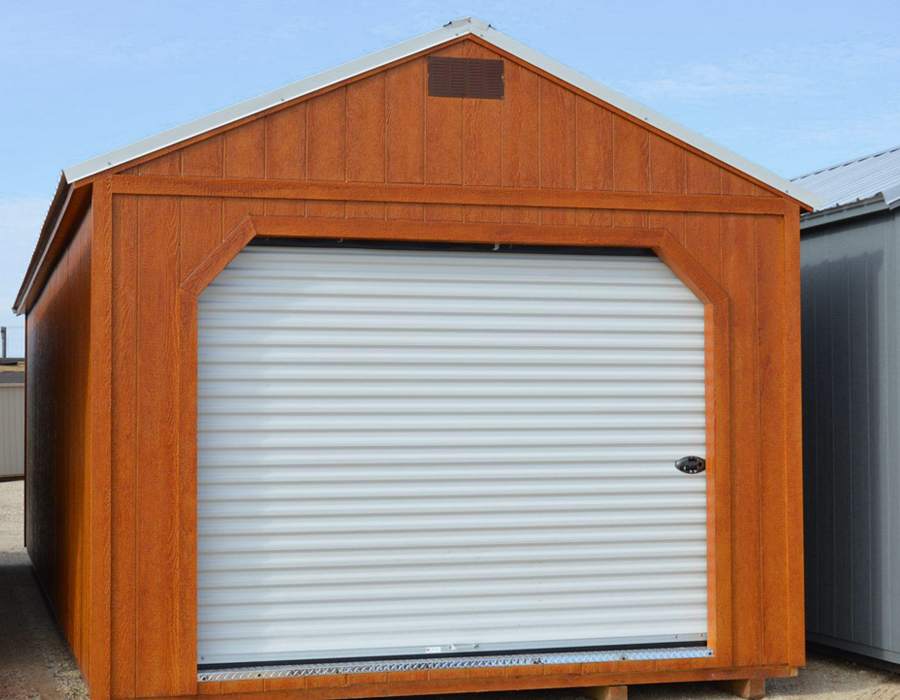 Village Barns - garage with wooden exterior