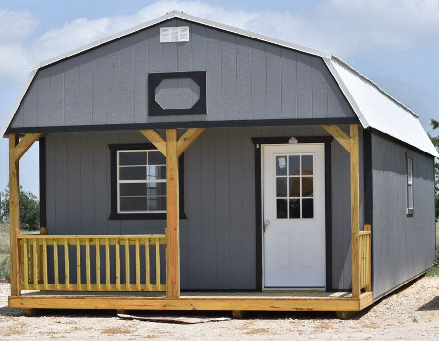 Village Barns - gray, lofted, barn-style cabin